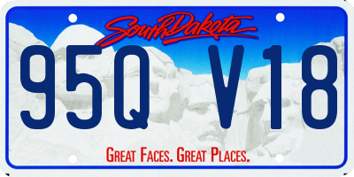 SD license plate 95QV18