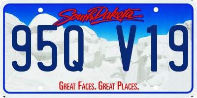 SD license plate 95QV19