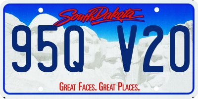SD license plate 95QV20