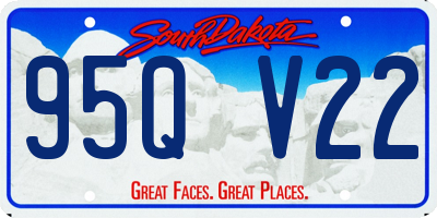 SD license plate 95QV22