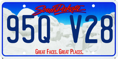 SD license plate 95QV28