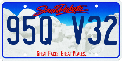 SD license plate 95QV32