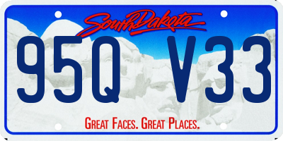 SD license plate 95QV33