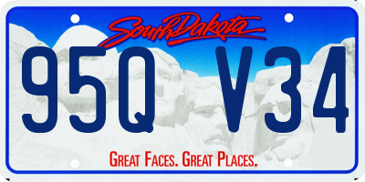 SD license plate 95QV34