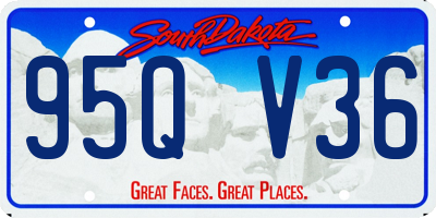 SD license plate 95QV36