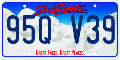 SD license plate 95QV39