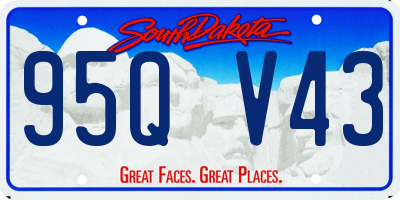 SD license plate 95QV43