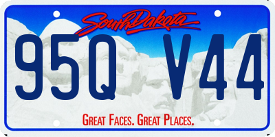 SD license plate 95QV44