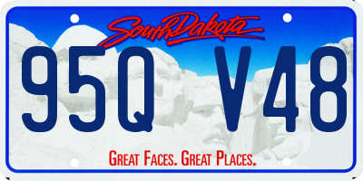 SD license plate 95QV48