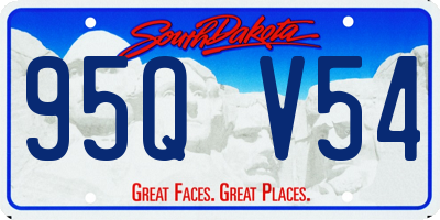 SD license plate 95QV54