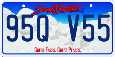 SD license plate 95QV55