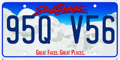 SD license plate 95QV56