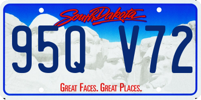 SD license plate 95QV72