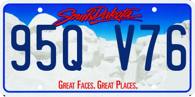 SD license plate 95QV76