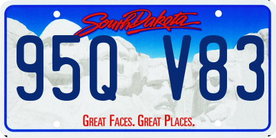 SD license plate 95QV83