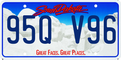 SD license plate 95QV96