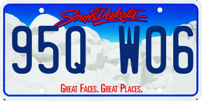 SD license plate 95QW06