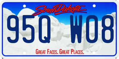 SD license plate 95QW08