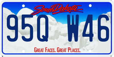 SD license plate 95QW46