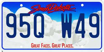 SD license plate 95QW49
