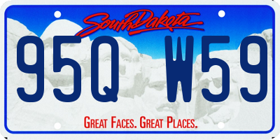 SD license plate 95QW59