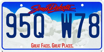 SD license plate 95QW78
