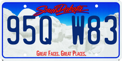 SD license plate 95QW83