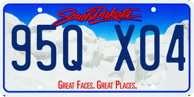 SD license plate 95QX04