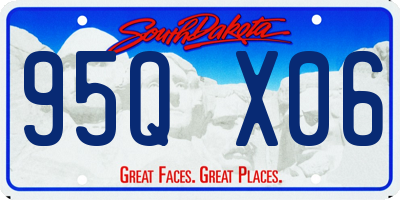 SD license plate 95QX06