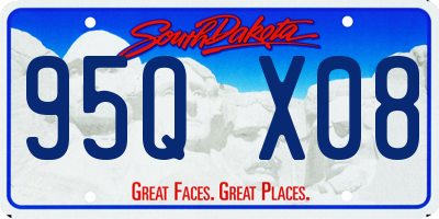 SD license plate 95QX08