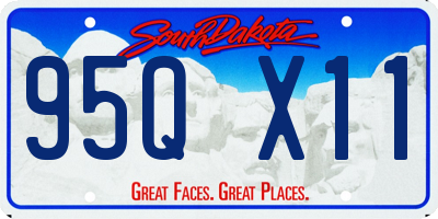 SD license plate 95QX11