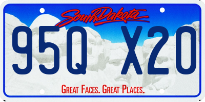 SD license plate 95QX20