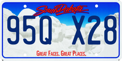 SD license plate 95QX28