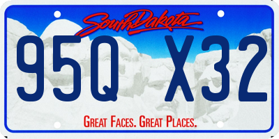 SD license plate 95QX32