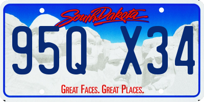 SD license plate 95QX34