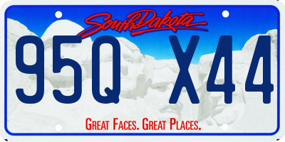 SD license plate 95QX44