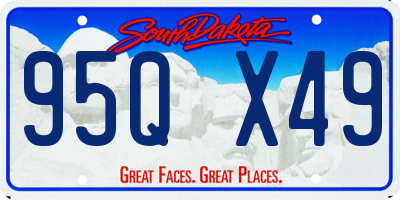 SD license plate 95QX49