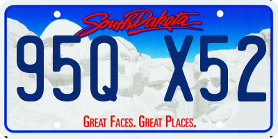 SD license plate 95QX52