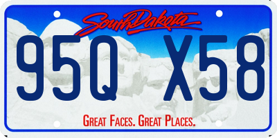 SD license plate 95QX58