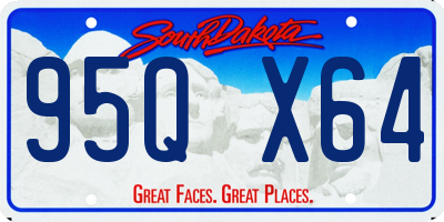 SD license plate 95QX64