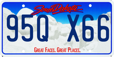 SD license plate 95QX66