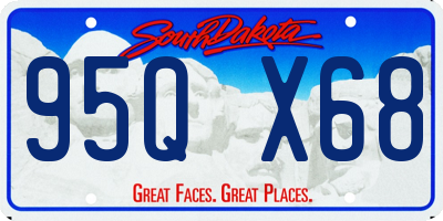 SD license plate 95QX68