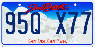 SD license plate 95QX77