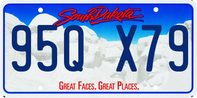 SD license plate 95QX79