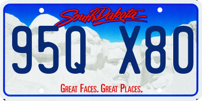 SD license plate 95QX80