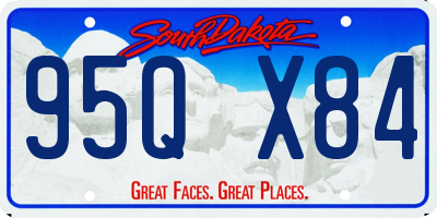 SD license plate 95QX84