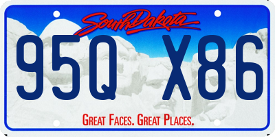 SD license plate 95QX86