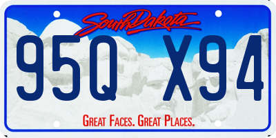 SD license plate 95QX94