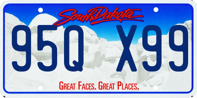 SD license plate 95QX99