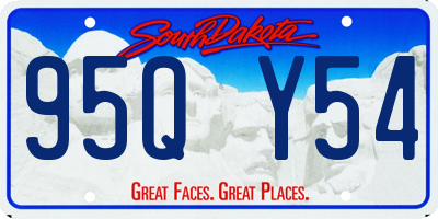 SD license plate 95QY54